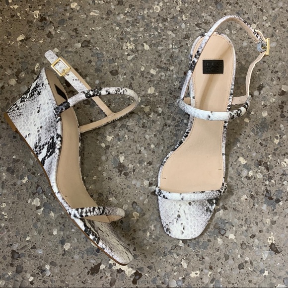 Louise et Cie Shoes - Louise et Cie Quinley Snake Embossed Wedge Sandals